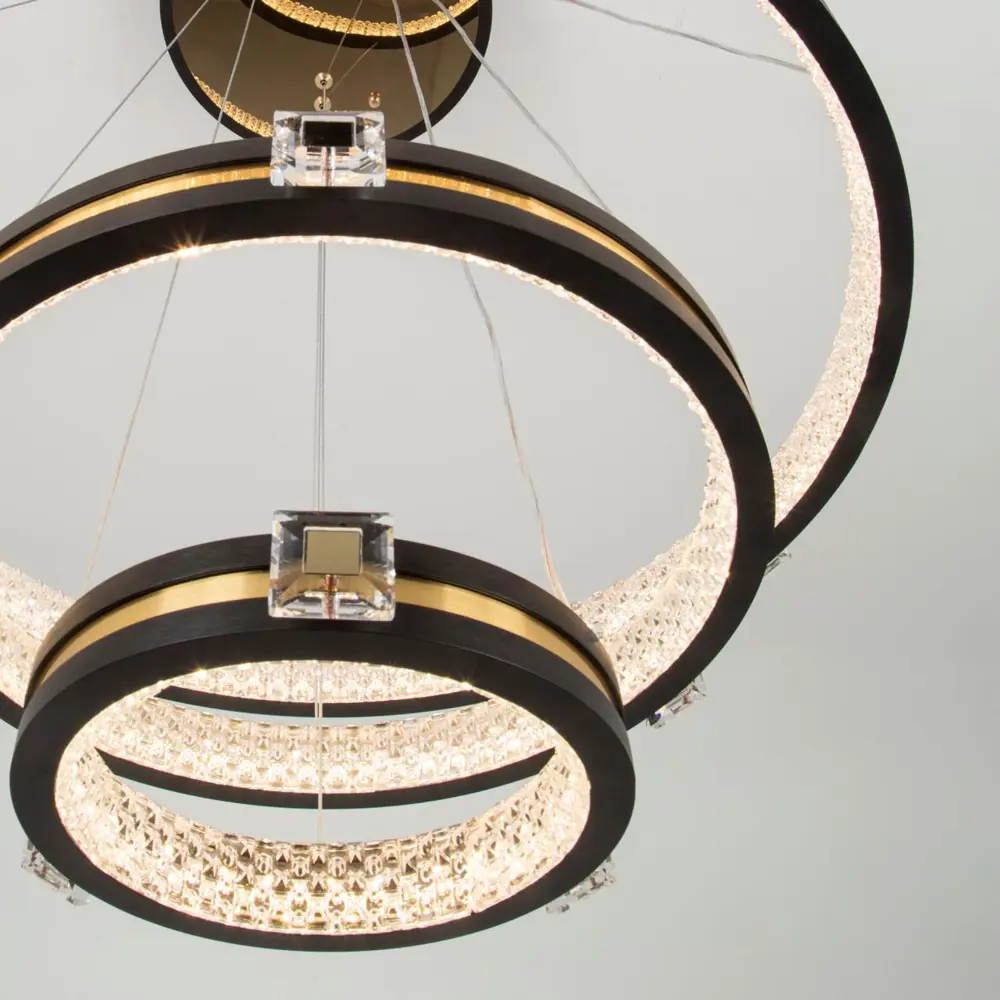 Фото 3 Светильник подвесной светодиодный LED4U 77085-3L L77085-3 15 м² нейтральный белый свет цвет черный Фото 3 Светильник подвесной светодиодный LED4U 77085-3L L77085-3 15 м² нейтральный белый свет цвет черный