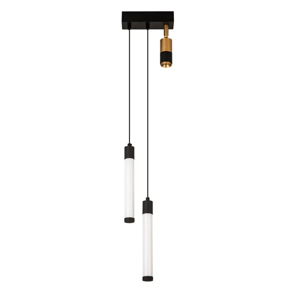 Фото Светильник подвесной светодиодный LED4U 8703-3L L8703-3 2 м² нейтральный белый свет цвет черный Фото Светильник подвесной светодиодный LED4U 8703-3L L8703-3 2 м² нейтральный белый свет цвет черный