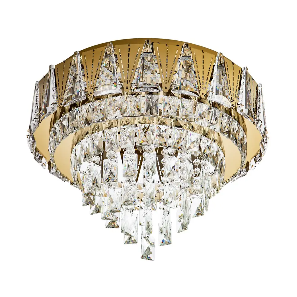 Фото 3 Люстра потолочная светодиодная LED4U 9437-500L.GD L9437-500 GD с функцией УД 3 м² нейтральный белый свет цвет золото Фото 3 Люстра потолочная светодиодная LED4U 9437-500L.GD L9437-500 GD с функцией УД 3 м² нейтральный белый свет цвет золото