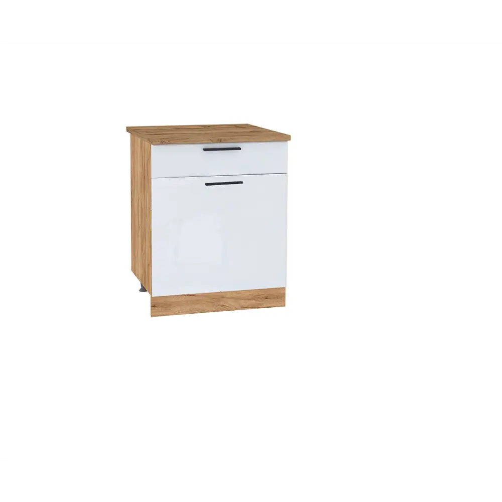 Фото Напольный шкаф Mebiplex Корнелия Н 601М 60x85x60 см МДФ цвет белый глянец Фото Напольный шкаф Mebiplex Корнелия Н 601М 60x85x60 см МДФ цвет белый глянец