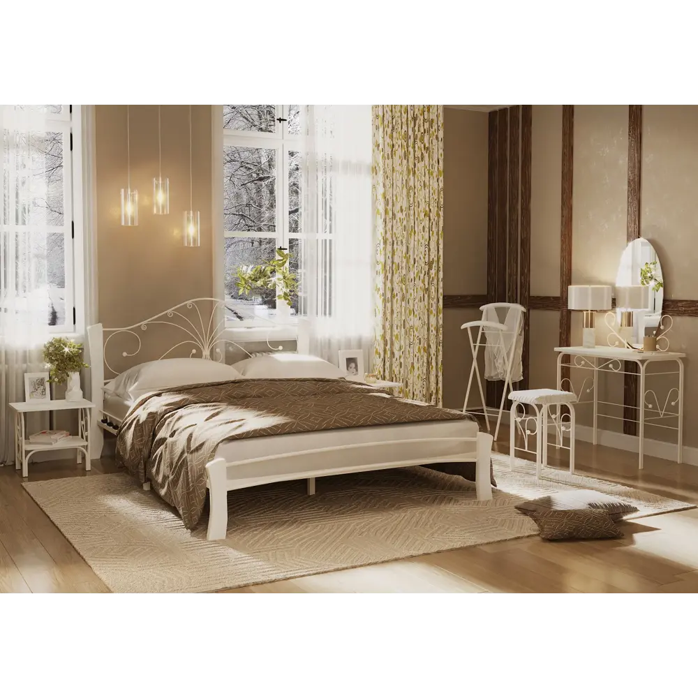 Фото 4 Кровать Форвард-мебель Сандра 139x107x209 см цвет белый Фото 4 Кровать Форвард-мебель Сандра 139x107x209 см цвет белый