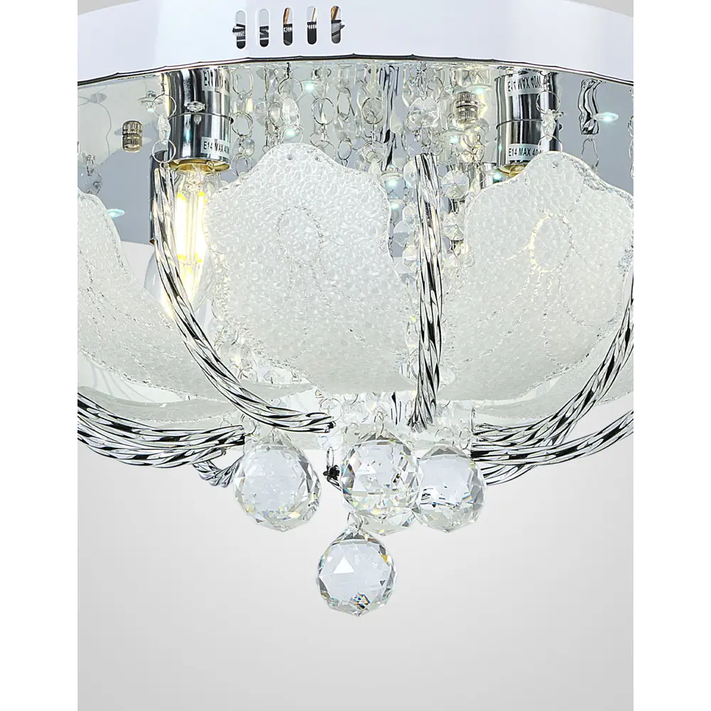 Фото Люстра потолочная светодиодная МЕЛОДИЯ СВЕТА 5108/400_WT_(1) 12 м² нейтральный белый свет цвет хром Фото Люстра потолочная светодиодная МЕЛОДИЯ СВЕТА 5108/400_WT_(1) 12 м² нейтральный белый свет цвет хром