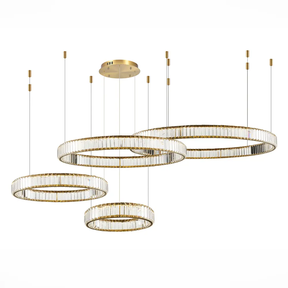 Фото 2 Люстра подвесная светодиодная ST LUCE SL1622.303.04 TIVOLI 67 м² нейтральный белый свет цвет латунь