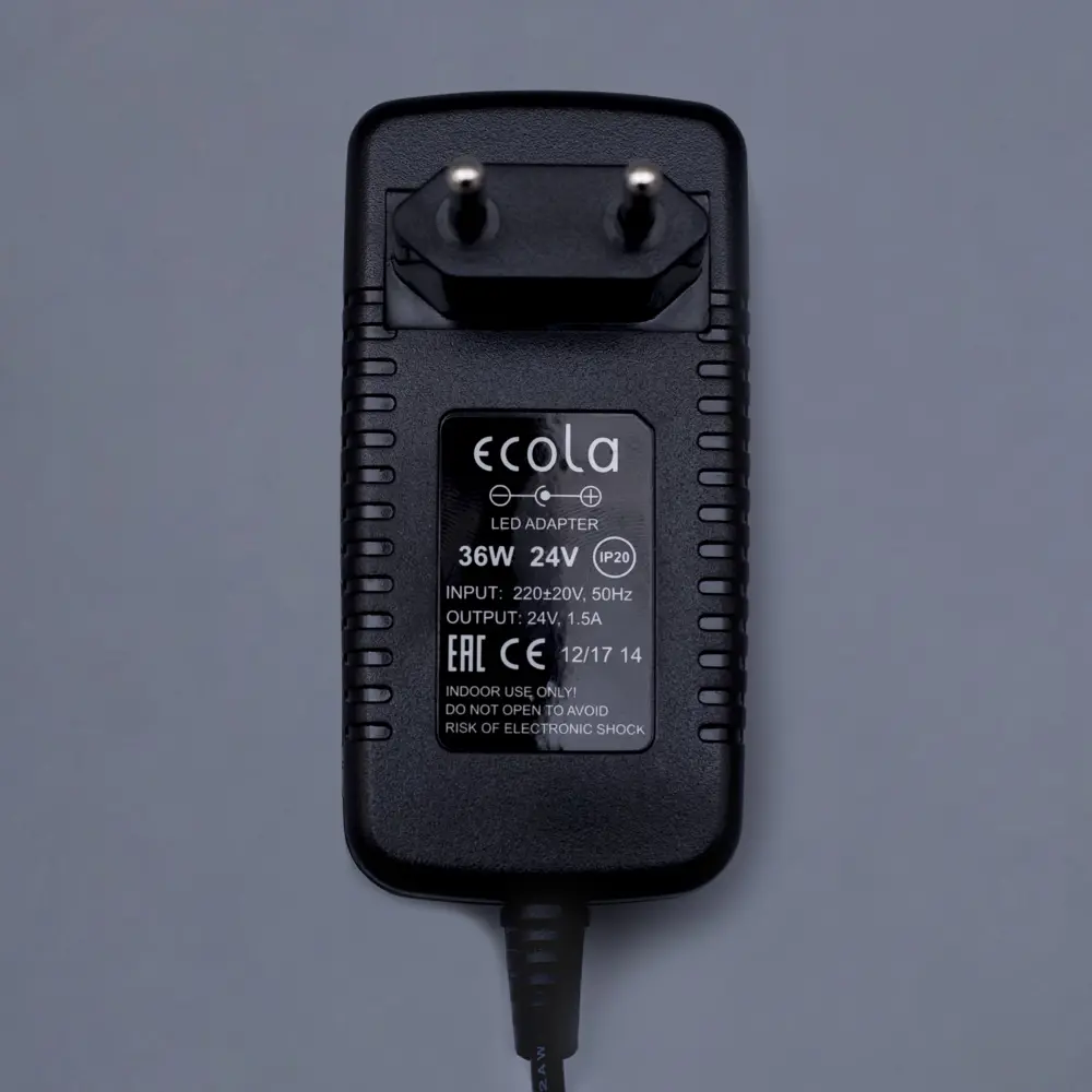 Фото 2 Блок питания Ecola 4022859 для светодиодной ленты 24 В 36 Вт IP20 Фото 2 Блок питания Ecola 4022859 для светодиодной ленты 24 В 36 Вт IP20