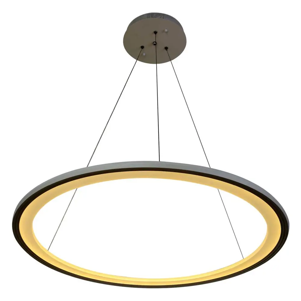 Фото Люстра подвесная светодиодная STILFORT 2087-91-01C Hoop 18 м² нейтральный белый свет цвет белый Фото Люстра подвесная светодиодная STILFORT 2087-91-01C Hoop 18 м² нейтральный белый свет цвет белый