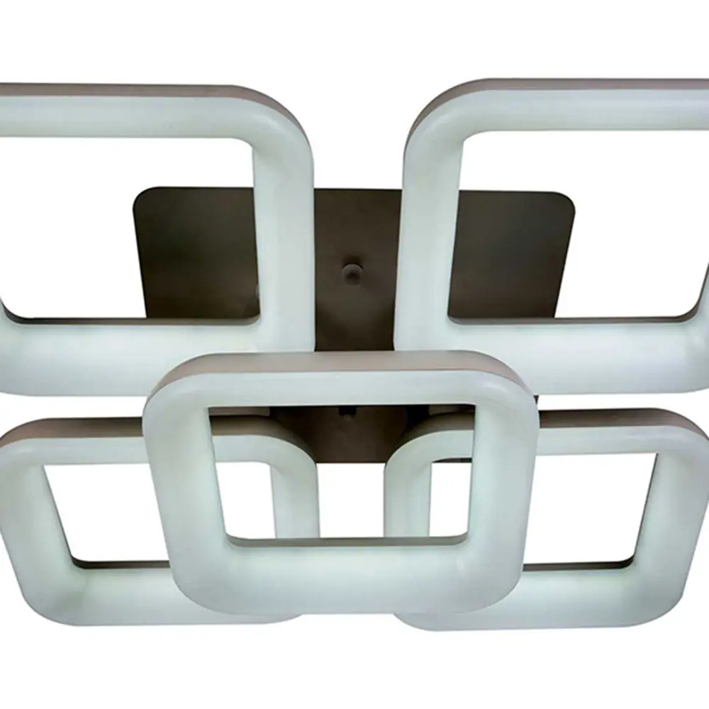 Фото 2 Люстра потолочная светодиодная STILFORT 2086-01-05C Cube 14 м² нейтральный белый свет цвет серый Фото 2 Люстра потолочная светодиодная STILFORT 2086-01-05C Cube 14 м² нейтральный белый свет цвет серый