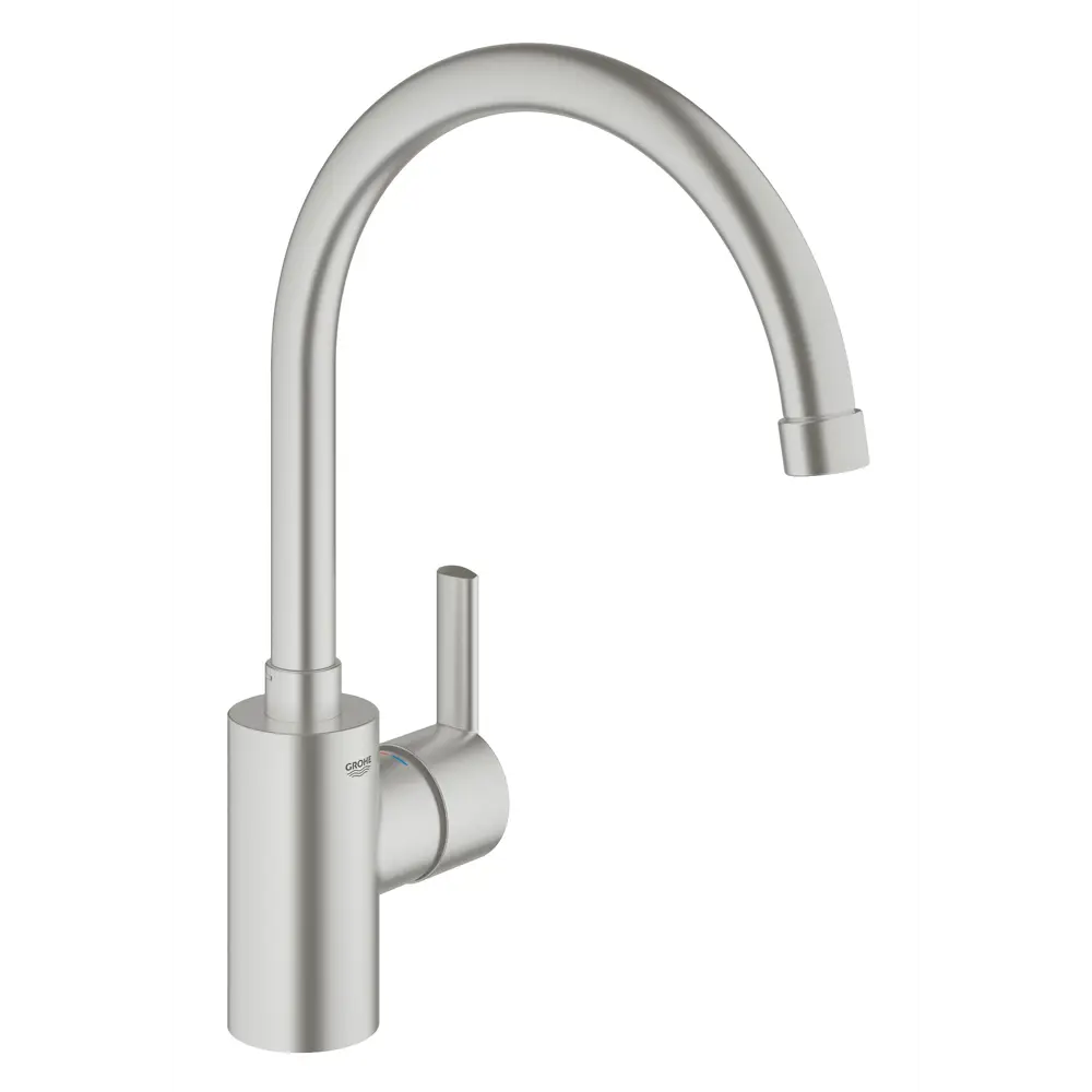 Фото Однорычажный смеситель Grohe Feel излив 22.8 см цвет сталь Фото Однорычажный смеситель Grohe Feel излив 22.8 см цвет сталь