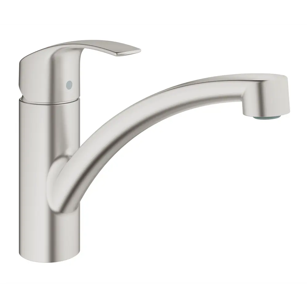 Фото Однорычажный смеситель Grohe Via излив 14.7 см цвет сталь Фото Однорычажный смеситель Grohe Via излив 14.7 см цвет сталь