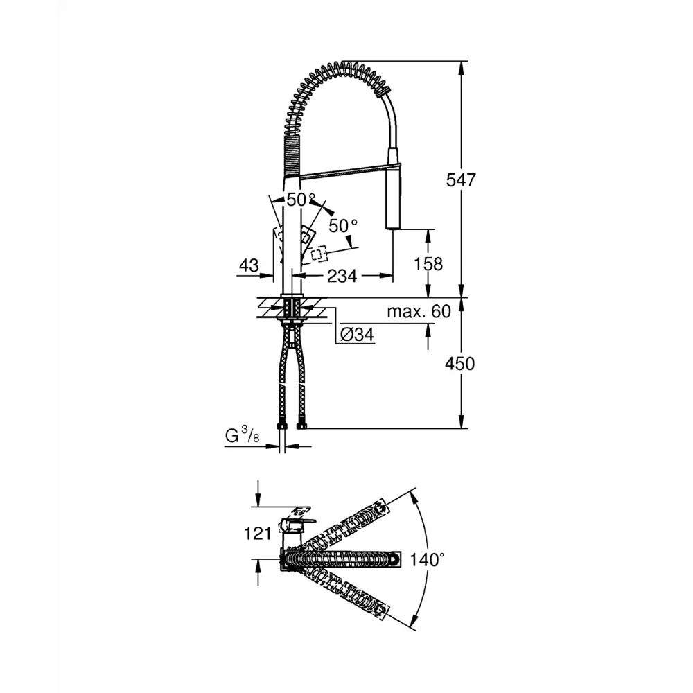 Фото 2 Однорычажный смеситель Grohe Eurocube излив 15.8 см цвет хром Фото 2 Однорычажный смеситель Grohe Eurocube излив 15.8 см цвет хром