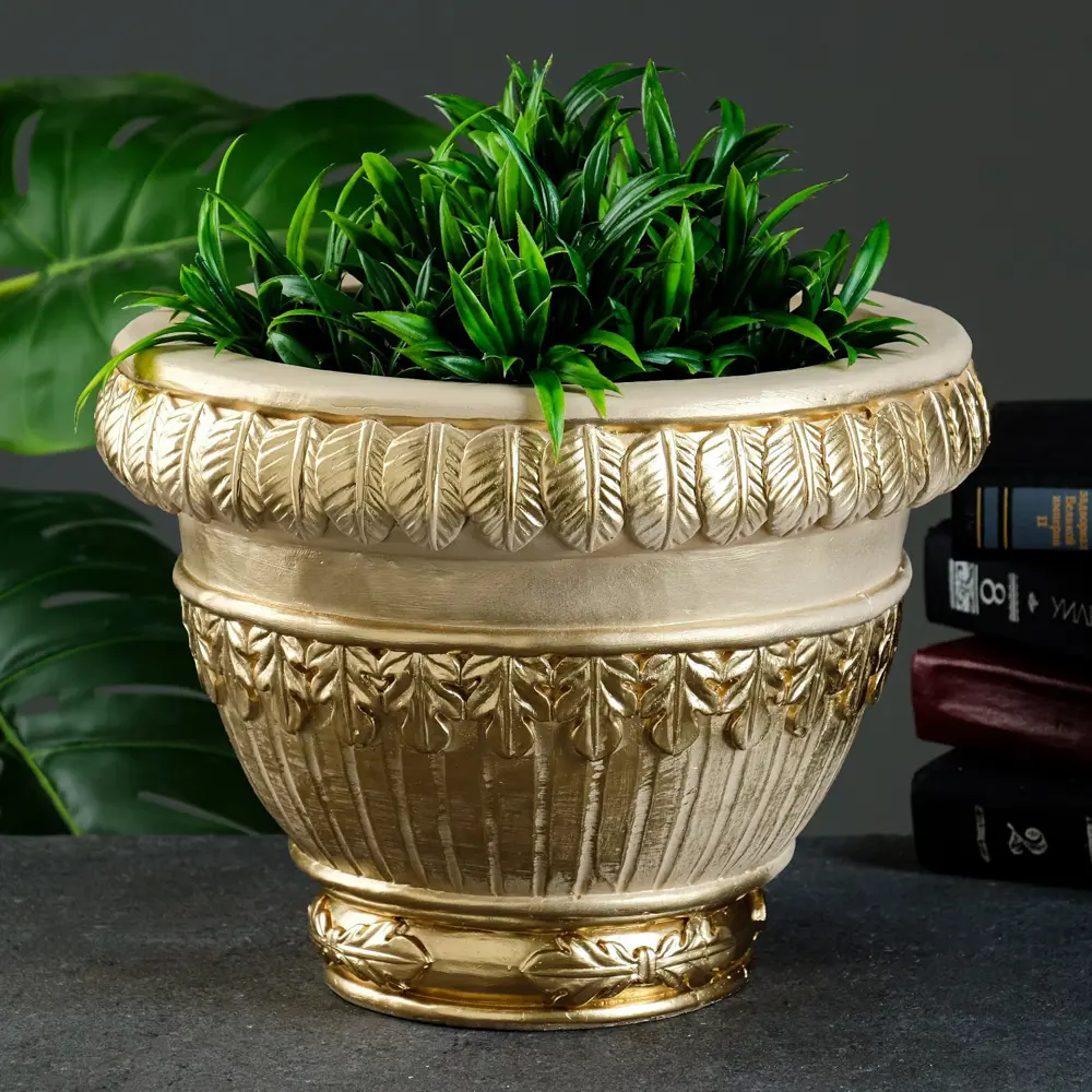 Фото 2 Вазон 7656386 Хорошие сувениры 0.4 л гипс бежевый 29 см Фото 2 Вазон 7656386 Хорошие сувениры 0.4 л гипс бежевый 29 см