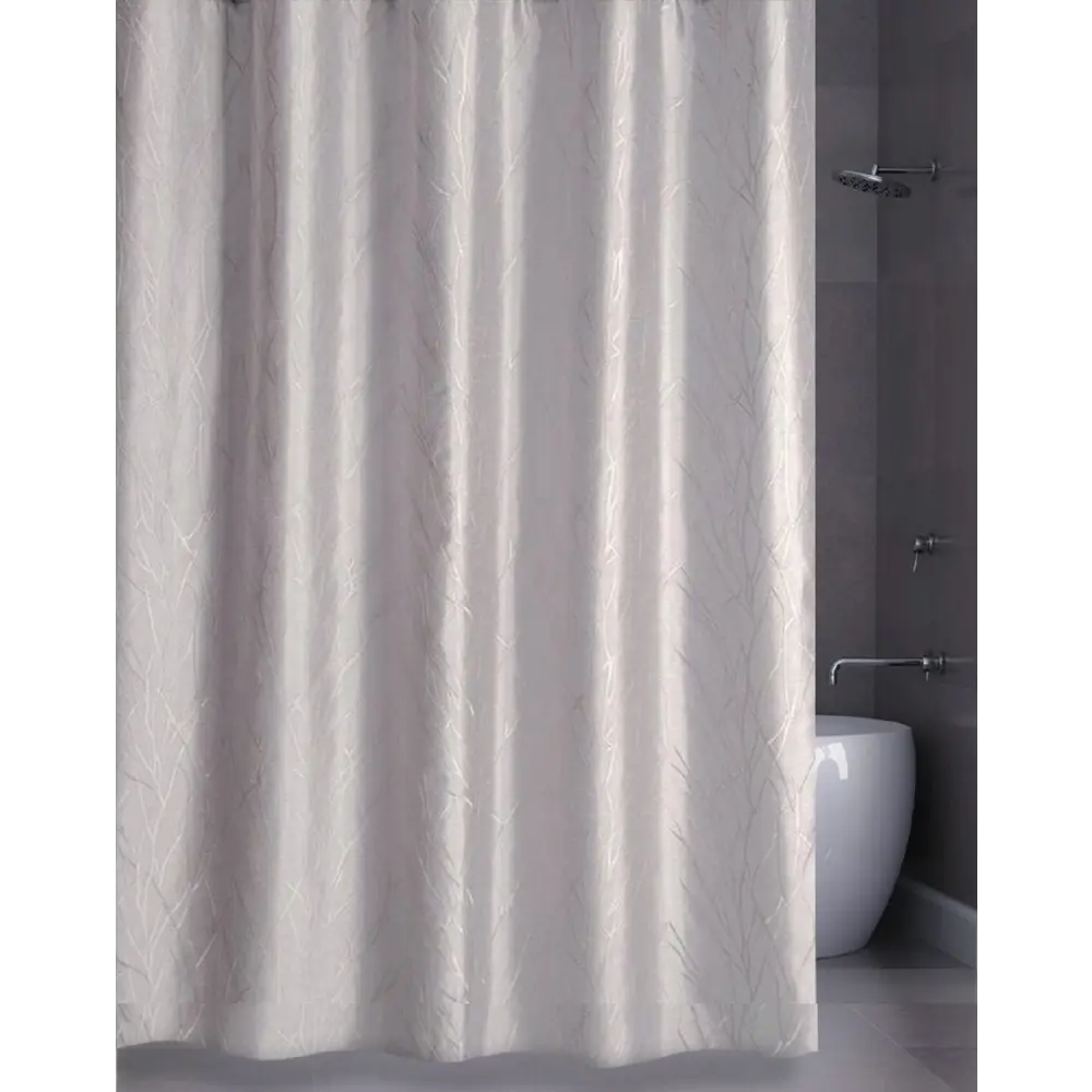 Фото 2 Штора для ванной Bath Plus Antic Grey 200x180, серый Фото 2 Штора для ванной Bath Plus Antic Grey 200x180, серый