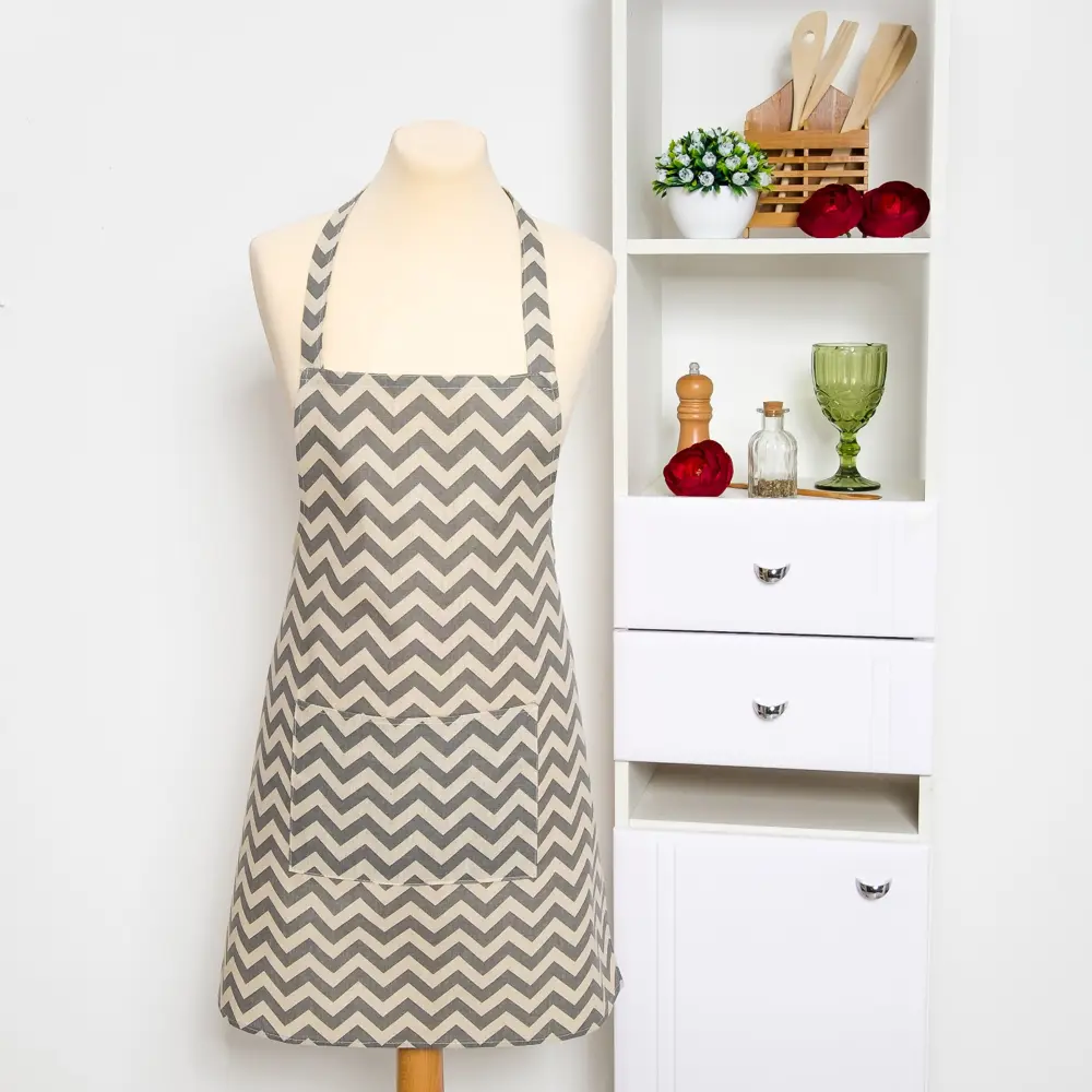 Фото Кухонный фартук Зигзаг Доляна полиэстер цвет серый Фото Кухонный фартук Зигзаг Доляна полиэстер цвет серый