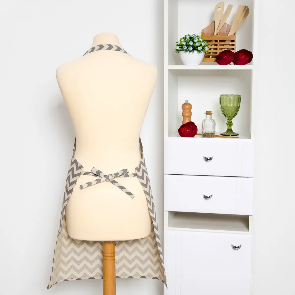 Фото 2 Кухонный фартук Зигзаг Доляна полиэстер цвет серый Фото 2 Кухонный фартук Зигзаг Доляна полиэстер цвет серый