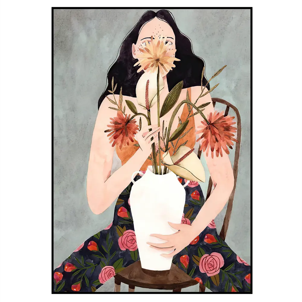 Фото 2 Постер 28 картин "Бруно Манкузо девушка с цветами" 70x50 см в подарочном тубусе без рамы Фото 2 Постер 28 картин "Бруно Манкузо девушка с цветами" 70x50 см в подарочном тубусе без рамы