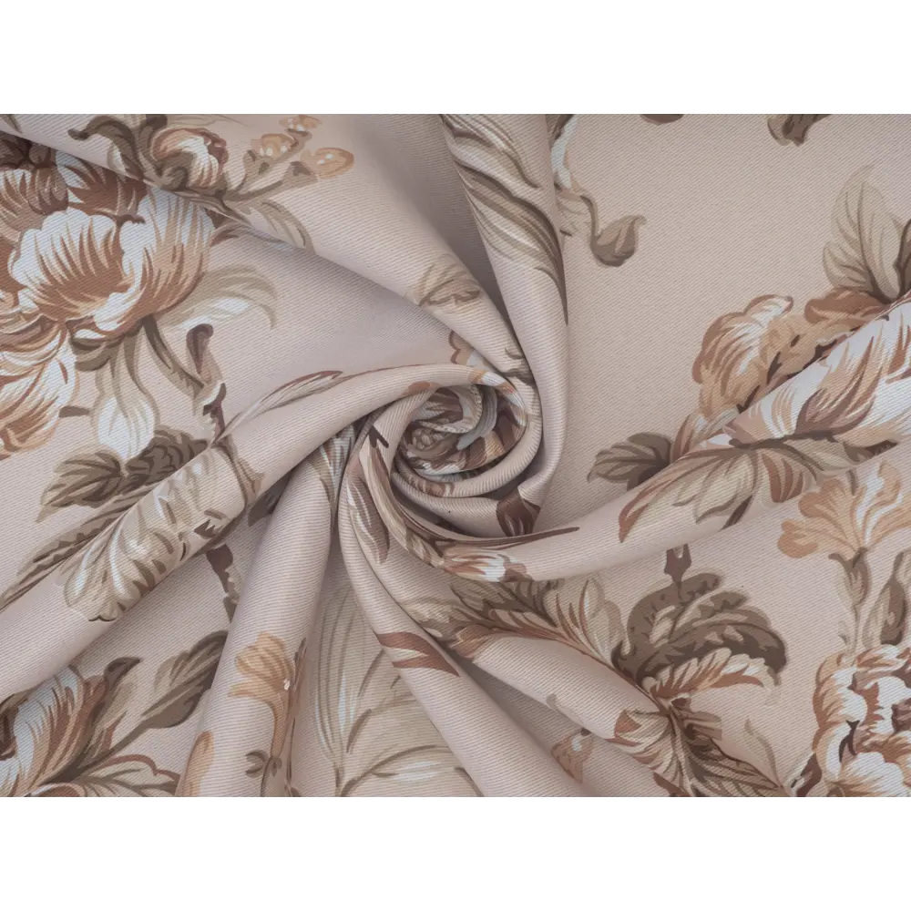 Фото 11 Штора на шторной ленте блэкаут Цветы 170x250 см цвет бежевый Фото 11 Штора на шторной ленте блэкаут Цветы 170x250 см цвет бежевый