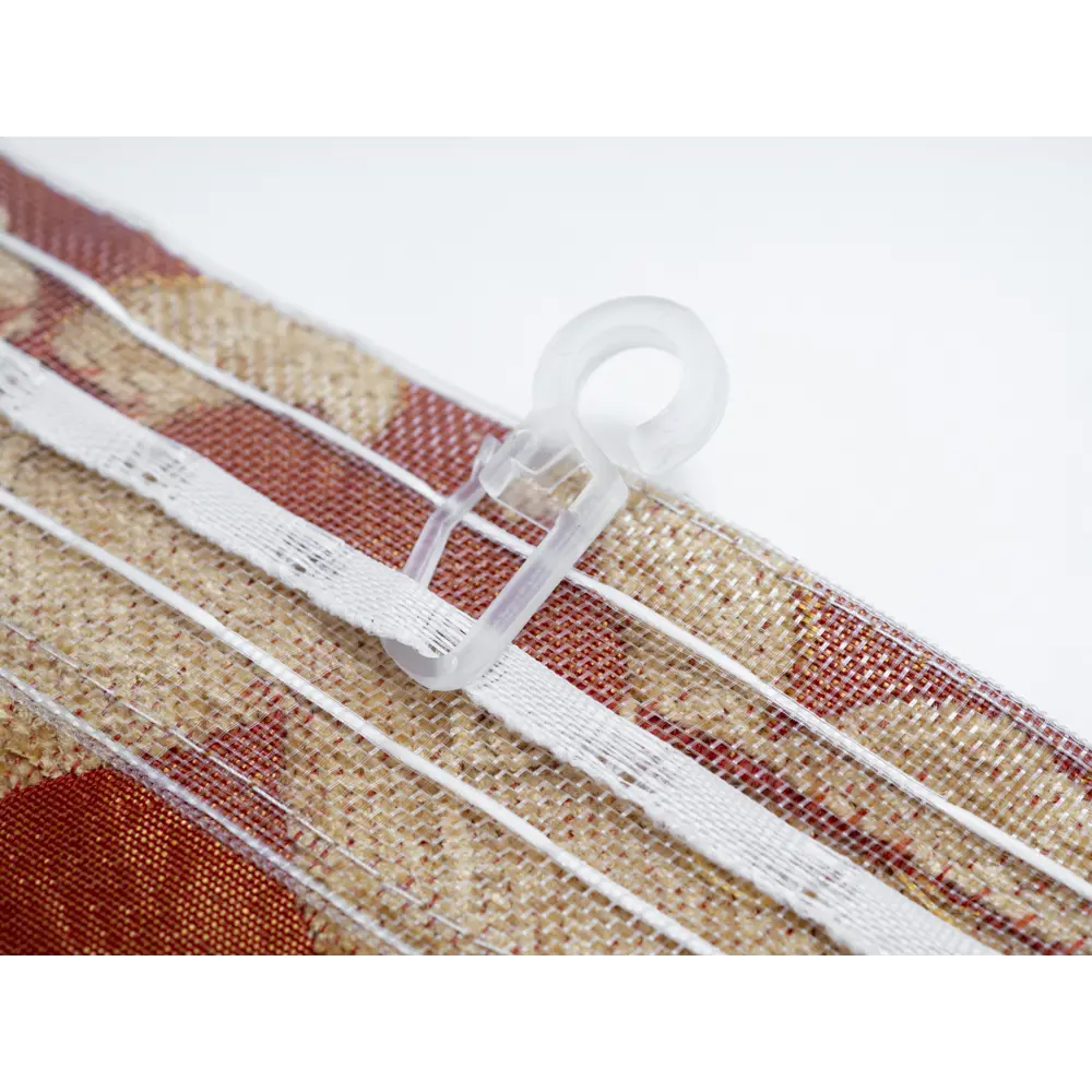 Фото 3 Штора на шторной ленте Вензель 170x270 см цвет терракотовый