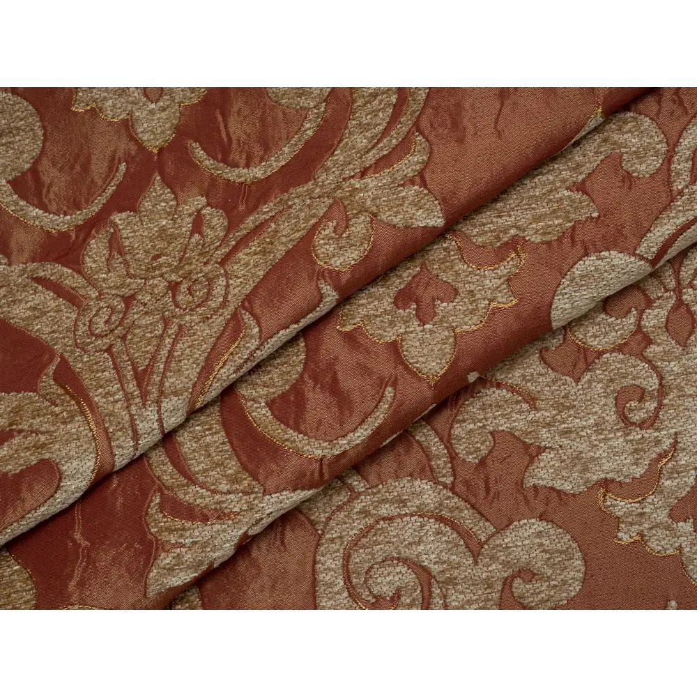Фото 13 Штора на шторной ленте Вензель 170x270 см цвет терракотовый