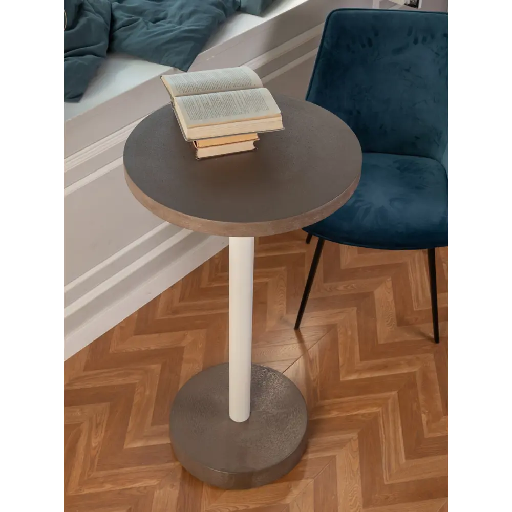 Фото 2 Стол многофункциональный круглый Мелодия света Flat 950-500 50x3.5 см бетон цвет коричневый Фото 2 Стол многофункциональный круглый Мелодия света Flat 950-500 50x3.5 см бетон цвет коричневый