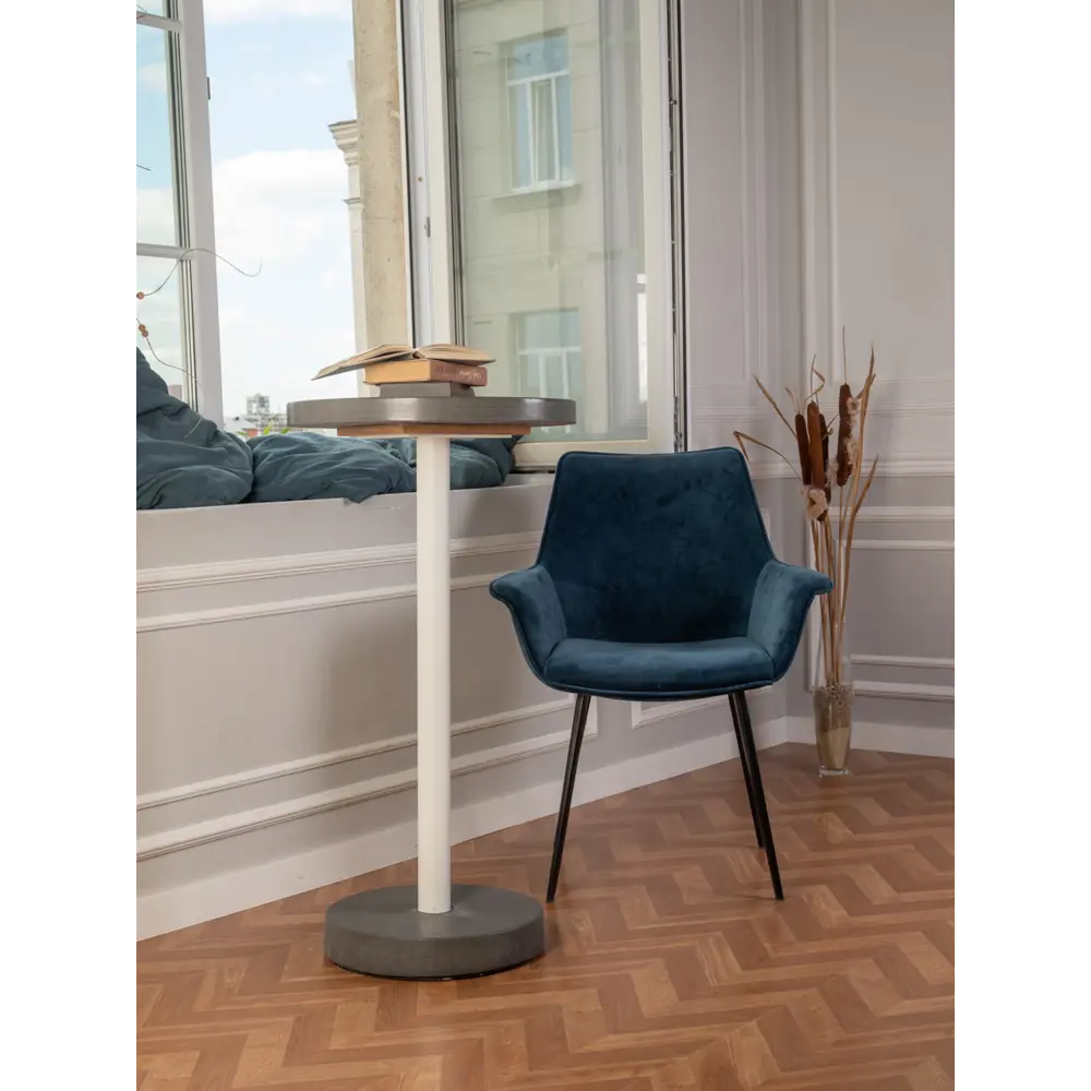 Фото 2 Стол многофункциональный круглый Мелодия света Flat 950-500 50x3.5 см бетон цвет графит Фото 2 Стол многофункциональный круглый Мелодия света Flat 950-500 50x3.5 см бетон цвет графит