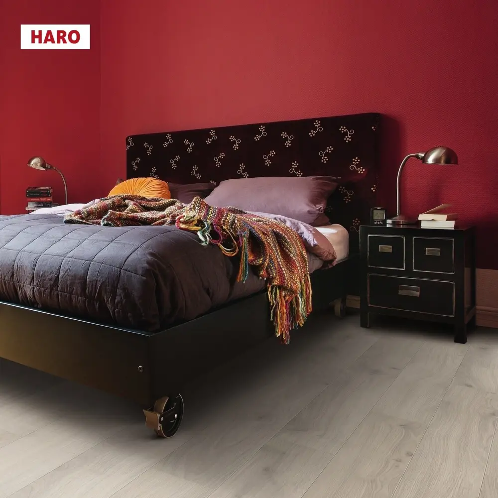 Фото Ламинат Haro Дуб Эмилия Светло-Серый 32 класс толщина 8 мм с фаской 1.38 м² Фото Ламинат Haro Дуб Эмилия Светло-Серый 32 класс толщина 8 мм с фаской 1.38 м²