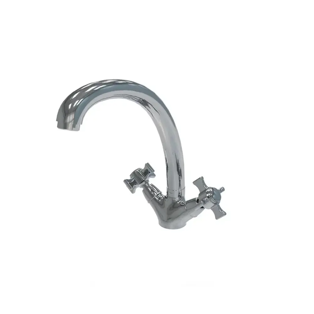 Фото Двухвентильный смеситель Konner Edel Edl2200 излив 21.6 см цвет серебро Фото Двухвентильный смеситель Konner Edel Edl2200 излив 21.6 см цвет серебро