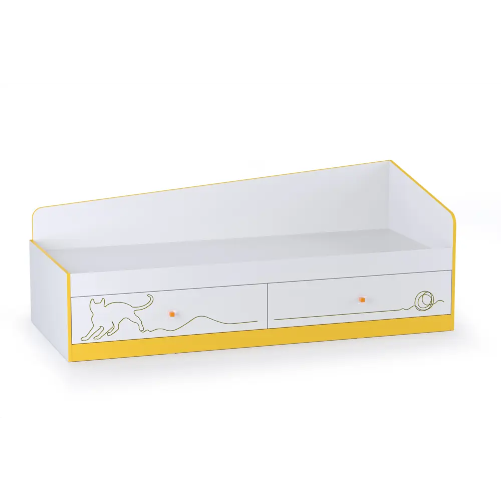 Фото 7 Кровать Моби Альфа 11.21 80x190 см цвет желтый Фото 7 Кровать Моби Альфа 11.21 80x190 см цвет желтый