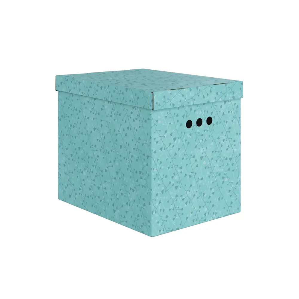 Фото 2 Набор коробок 3 шт Valiant Botanic Aqua 28x31.50x38 см 33.50 л картон цвет бирюзовый Фото 2 Набор коробок 3 шт Valiant Botanic Aqua 28x31.50x38 см 33.50 л картон цвет бирюзовый