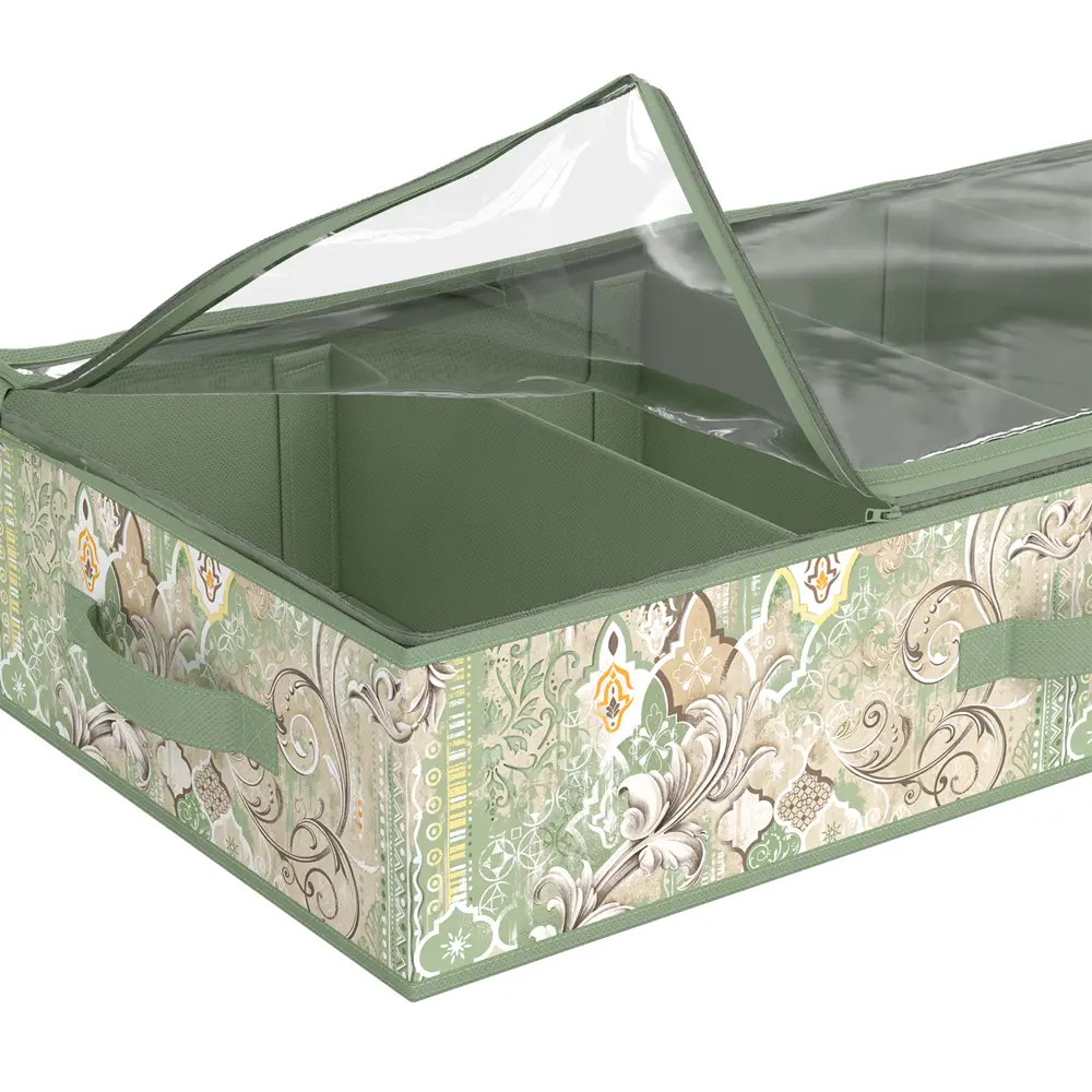 Фото 2 Коробка для обуви Valiant Boho 35x15x70 см 36.75 л нетканый материал цвет светло-зеленый Фото 2 Коробка для обуви Valiant Boho 35x15x70 см 36.75 л нетканый материал цвет светло-зеленый