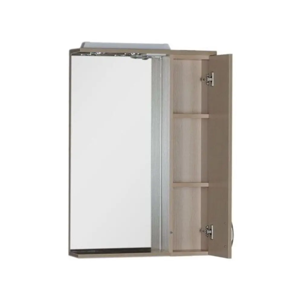 Фото 4 Шкаф зеркальный подвесной Aquanet 00168928 60x87см цвет дуб