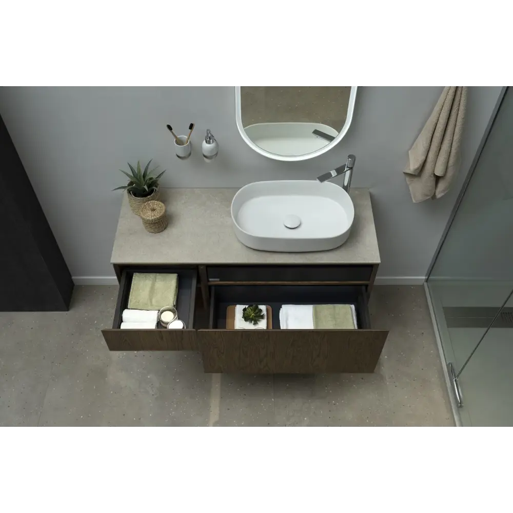 Фото 11 Тумба под раковину подвесная Allen brau 00274269 119.2см цвет коричневый Фото 11 Тумба под раковину подвесная Allen brau 00274269 119.2см цвет коричневый