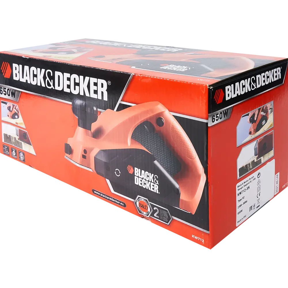 Фото 6 Рубанок электрический Black&Decker KW712-XK, 82мм, 650Вт Фото 6 Рубанок электрический Black&Decker KW712-XK, 82мм, 650Вт