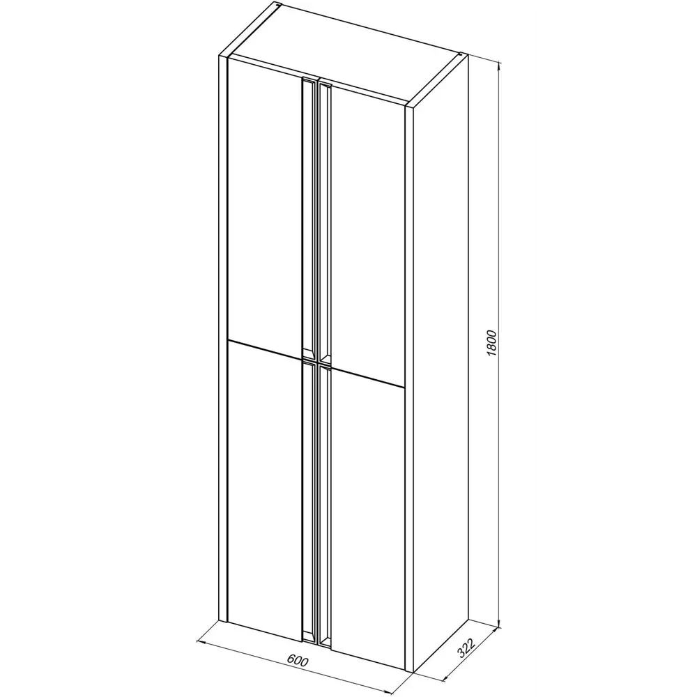 Фото 8 Шкаф-пенал Allen Brau Fantasy 60 1.11008.AM антрацит матовый 180x60см Фото 8 Шкаф-пенал Allen Brau Fantasy 60 1.11008.AM антрацит матовый 180x60см