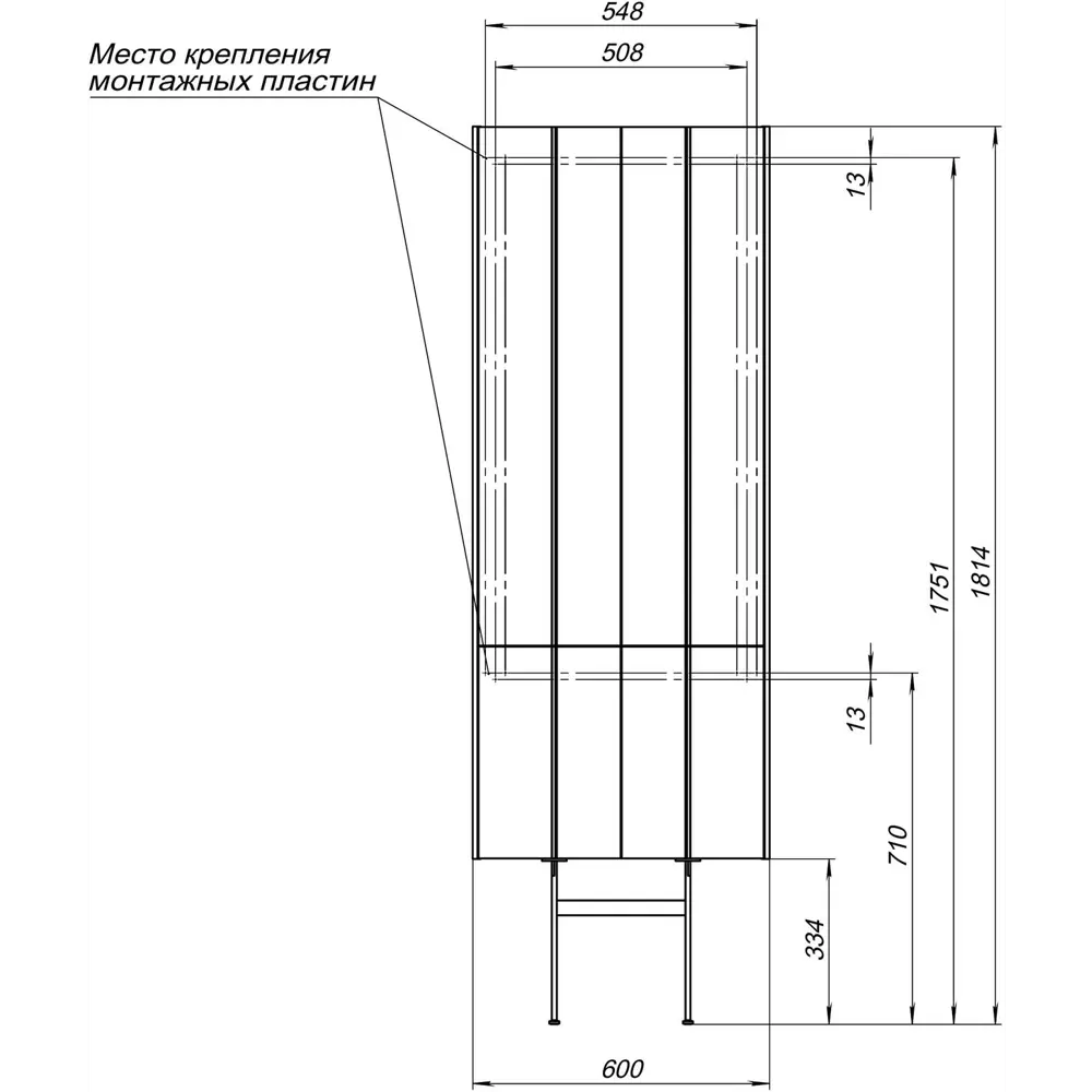 Фото 9 Шкаф-пенал Allen Brau Reality 60 1.32003.NO дуб 148x60см