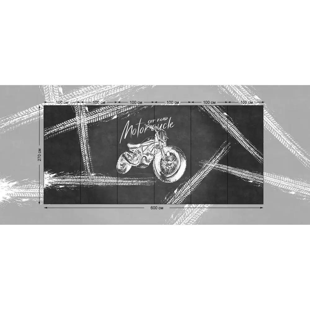 Фото 3 Фотообои флизелиновые Bartonwall 600x270 см 3d Мотоцикл Стена Фото 3 Фотообои флизелиновые Bartonwall 600x270 см 3d Мотоцикл Стена