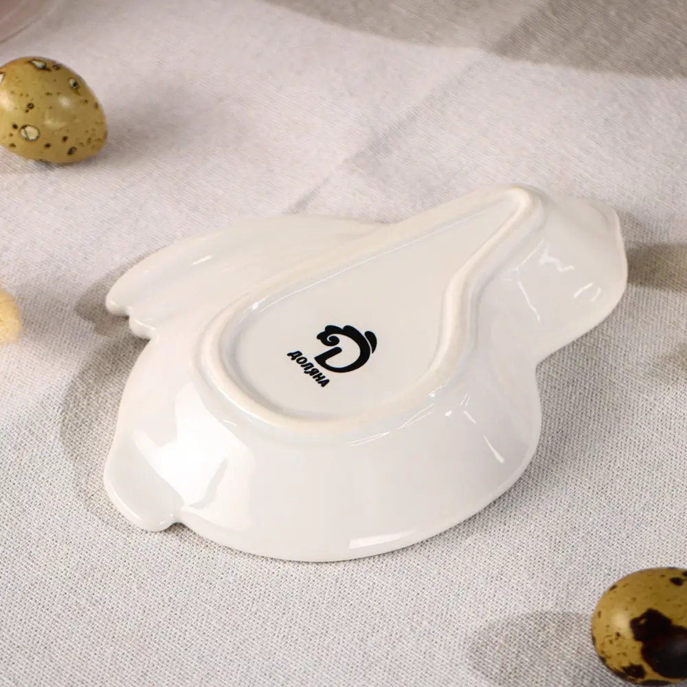 Фото 3 Тарелка Доляна 7384542 11x2.50x15.50 см доломит цвет белый