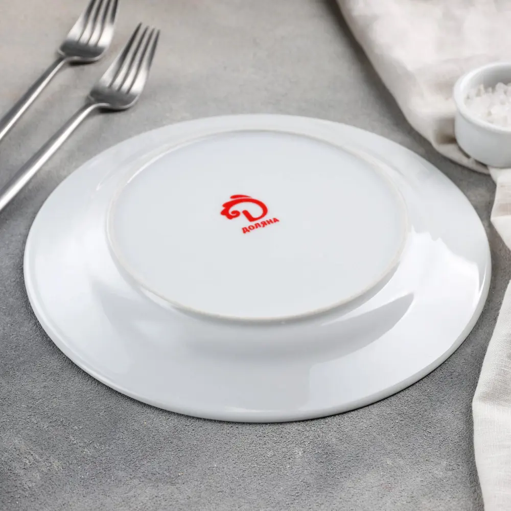 Фото 3 Тарелка Доляна 5034597 23x2x23 см керамика цвет белый