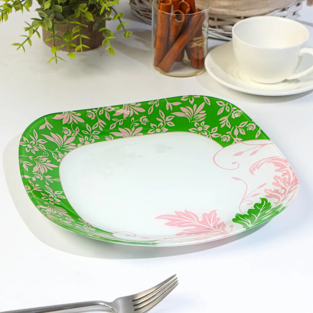 Фото 2 Тарелка Ninaglass 9322096 26x3x30.50 см стекло цвет прозрачный