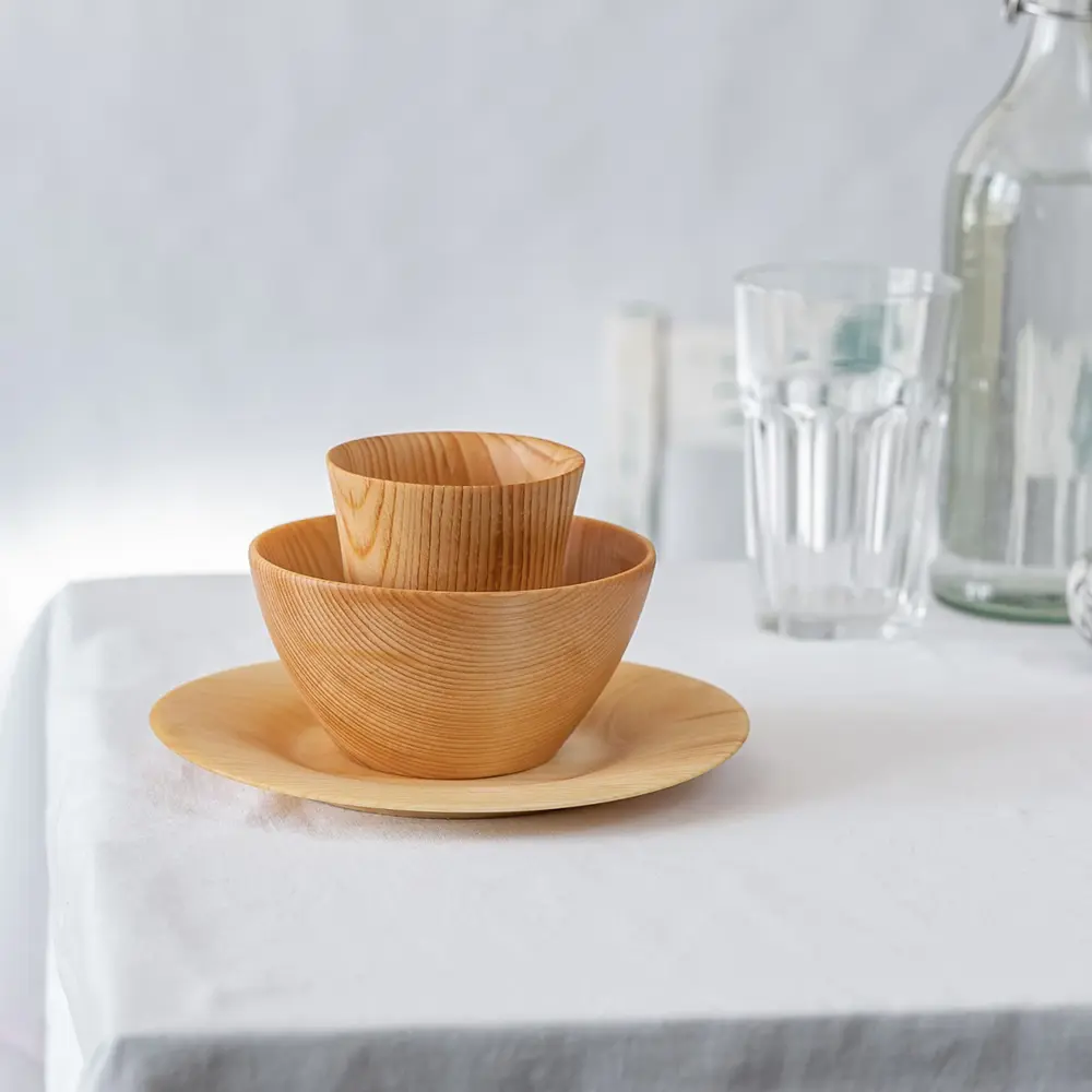 Фото 2 Набор тарелок 3 шт Magistro 5054021 19x11.50x30.50 см дерево цвет бежевый Фото 2 Набор тарелок 3 шт Magistro 5054021 19x11.50x30.50 см дерево цвет бежевый