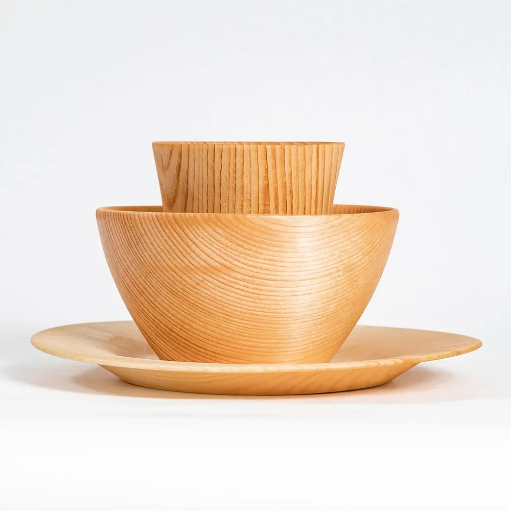 Фото 4 Набор тарелок 3 шт Magistro 5054021 19x11.50x30.50 см дерево цвет бежевый Фото 4 Набор тарелок 3 шт Magistro 5054021 19x11.50x30.50 см дерево цвет бежевый