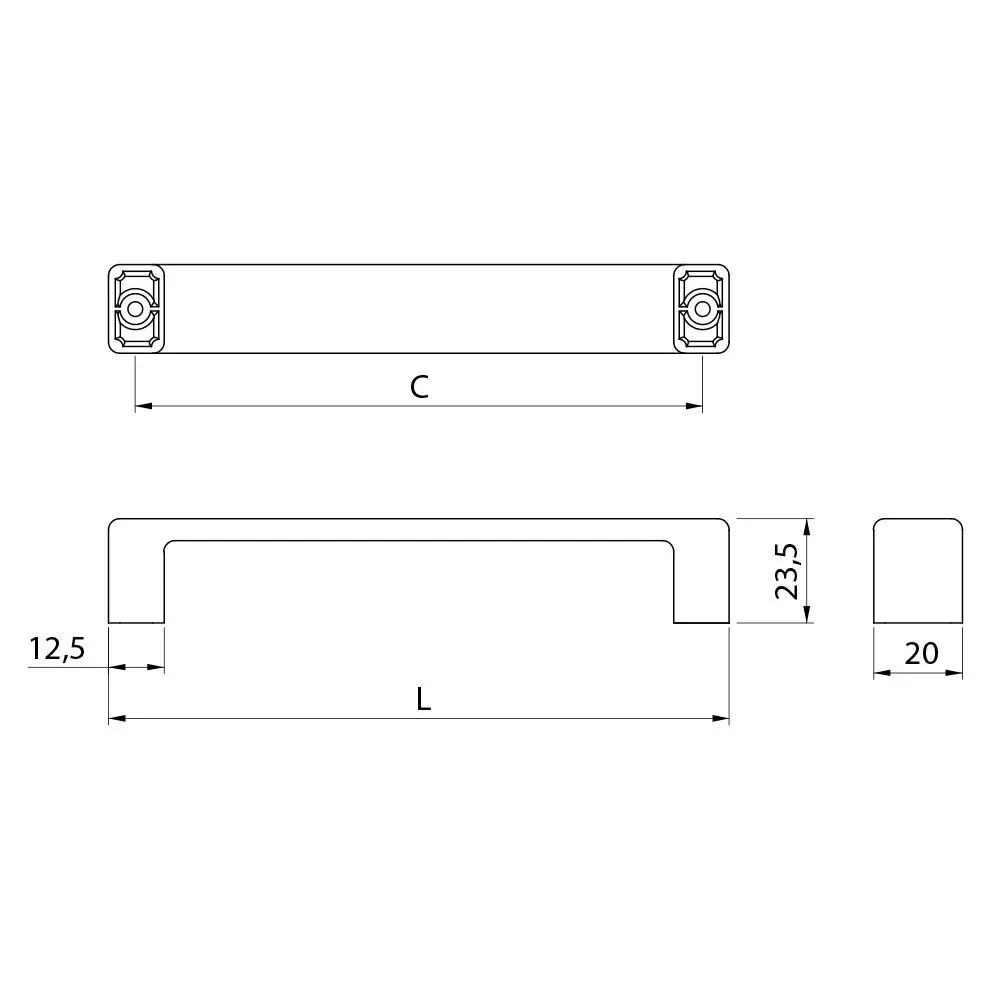 Фото 3 Мебельная ручка-скоба GTV MODENA инокс 128 мм Фото 3 Мебельная ручка-скоба GTV MODENA инокс 128 мм