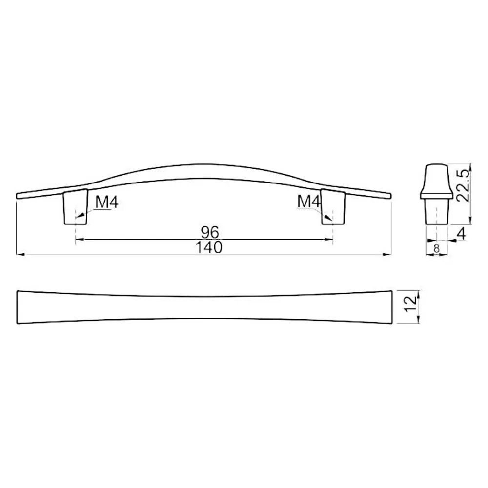 Фото 5 Мебельная ручка-скоба GTV UZ 13-96 сатин 96 мм 6 шт Фото 5 Мебельная ручка-скоба GTV UZ 13-96 сатин 96 мм 6 шт