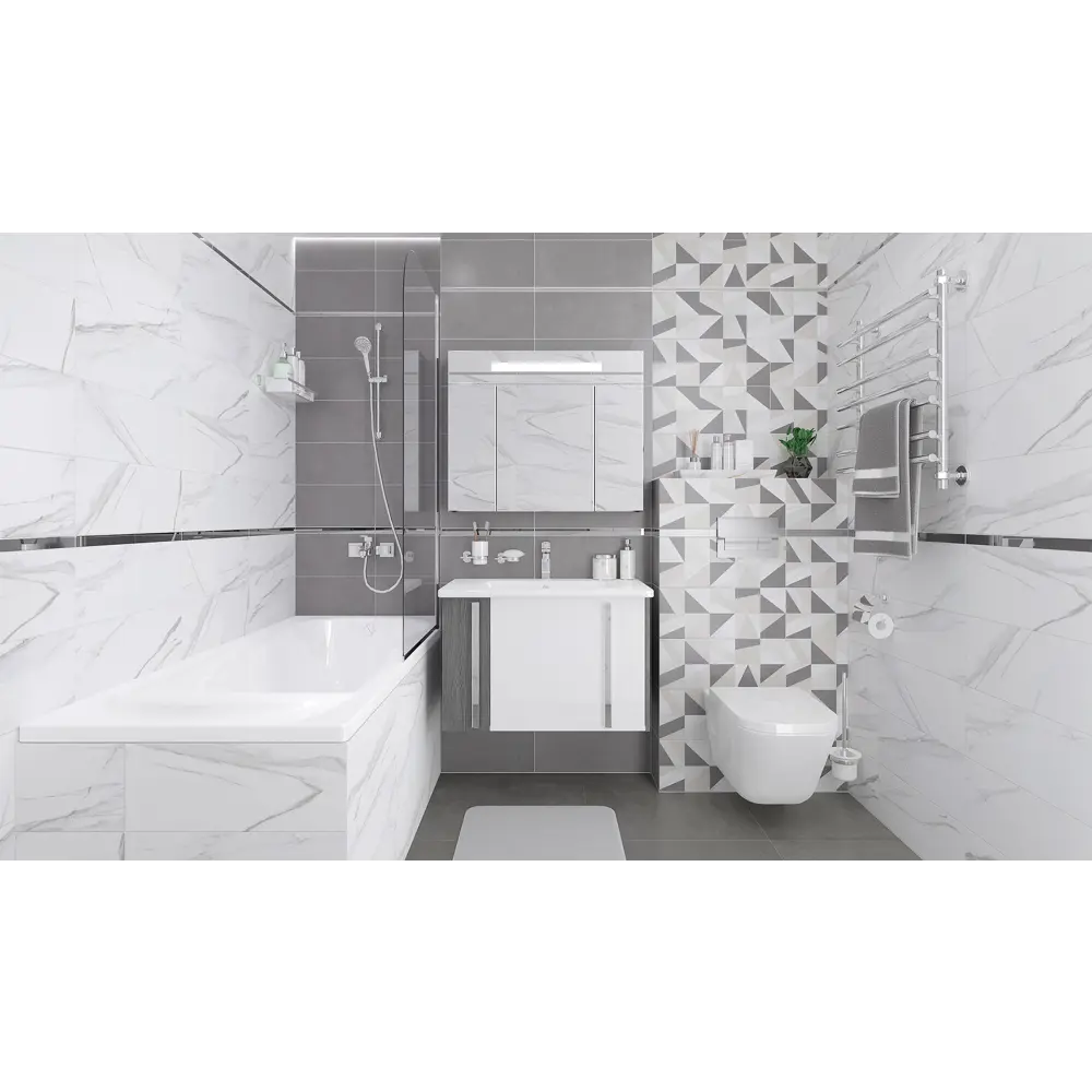 Фото 2 Керамическая плитка Laparet Elegance х9999284108 20x50см 1.1 м² цвет разноцветный, цена за упаковку Фото 2 Керамическая плитка Laparet Elegance х9999284108 20x50см 1.1 м² цвет разноцветный, цена за упаковку