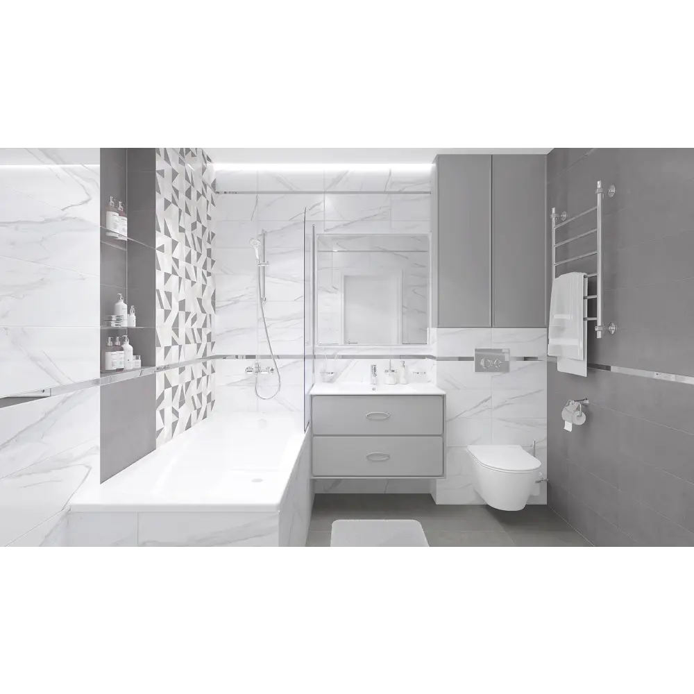 Фото 3 Керамическая плитка Laparet Elegance х9999284108 20x50см 1.1 м² цвет разноцветный, цена за упаковку Фото 3 Керамическая плитка Laparet Elegance х9999284108 20x50см 1.1 м² цвет разноцветный, цена за упаковку