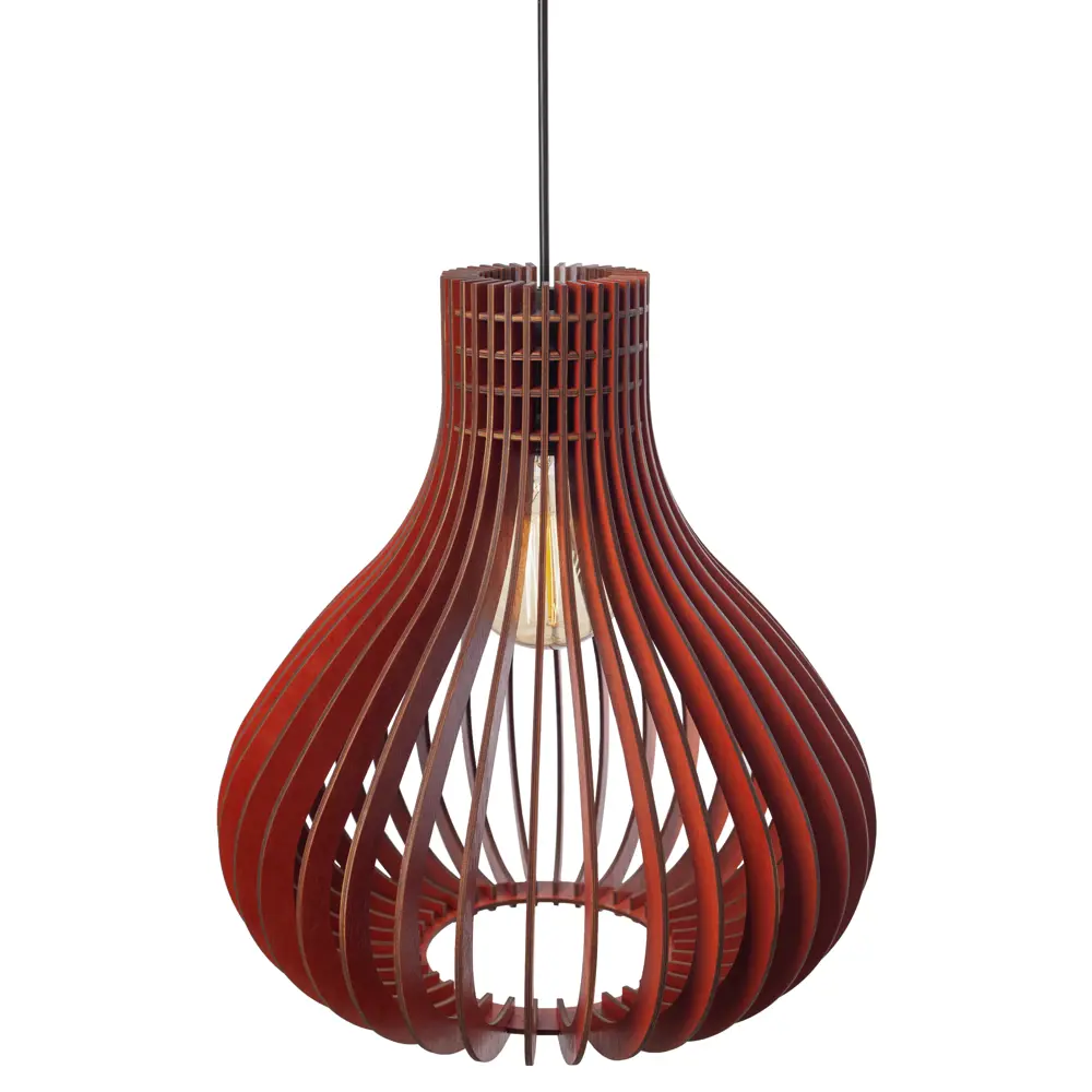 Фото Люстра подвесная деревянная Мелодия Света WL013-PEAR-380 RW PS1N 1 лампа 4 м² цвет красное дерево Фото Люстра подвесная деревянная Мелодия Света WL013-PEAR-380 RW PS1N 1 лампа 4 м² цвет красное дерево