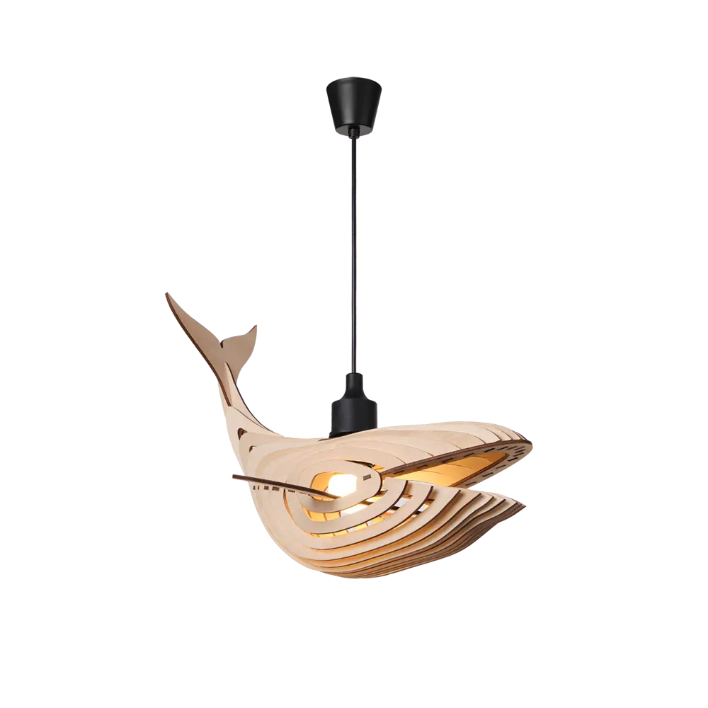 Фото Люстра подвесная деревянная Мелодия Света WL010-WHALE-400 NL PS1N 1 лампа 4 м² цвет натуральное дерево Фото Люстра подвесная деревянная Мелодия Света WL010-WHALE-400 NL PS1N 1 лампа 4 м² цвет натуральное дерево