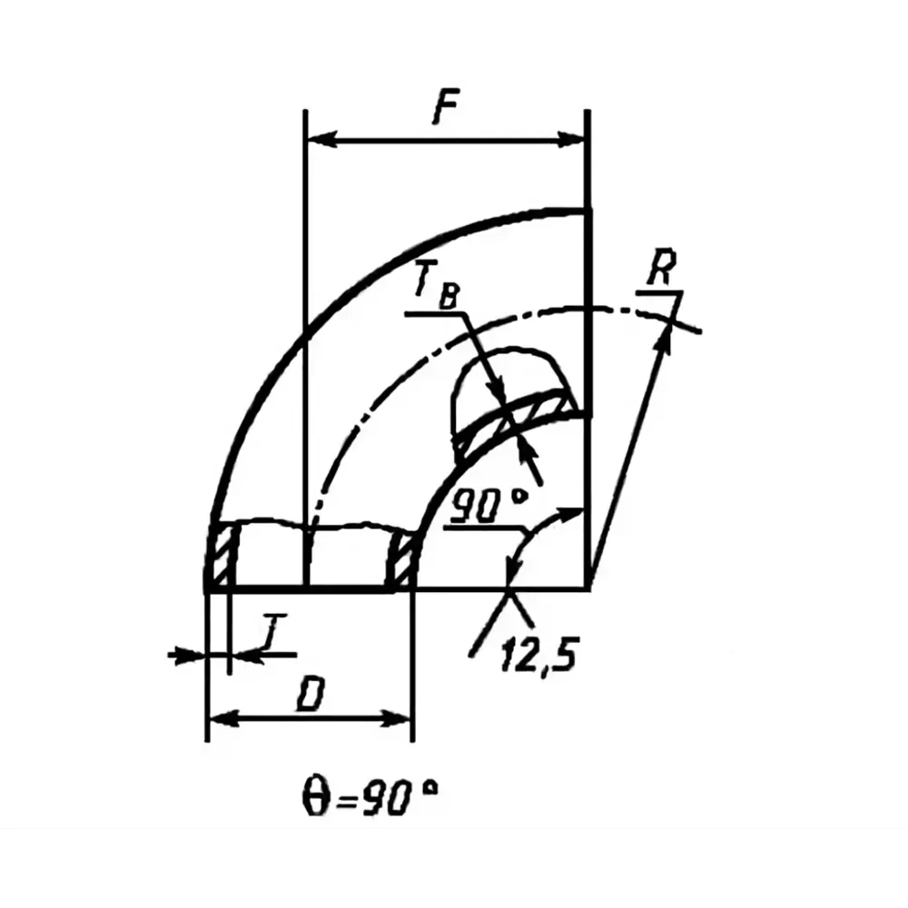 Фото 2 Отвод 90° Medexe 125x125 мм сталь D270-00878 Фото 2 Отвод 90° Medexe 125x125 мм сталь D270-00878