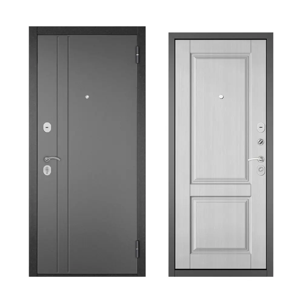 Фото Дверь входная металлическая Home Eco 86x205 см правая ларче белый Фото Дверь входная металлическая Home Eco 86x205 см правая ларче белый