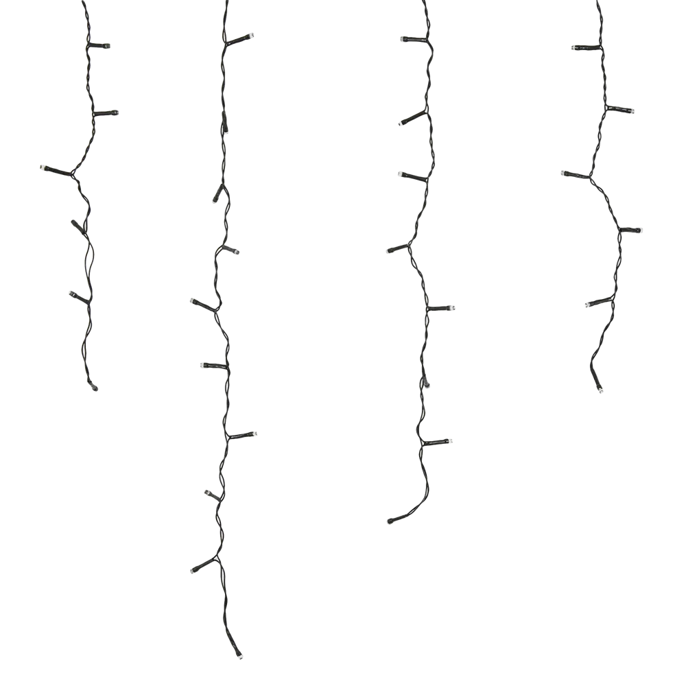 Фото 3 Электрогирлянда универсальная бахрома 4х0.6м 96 ламп разноцветный свет 8 режимов работы