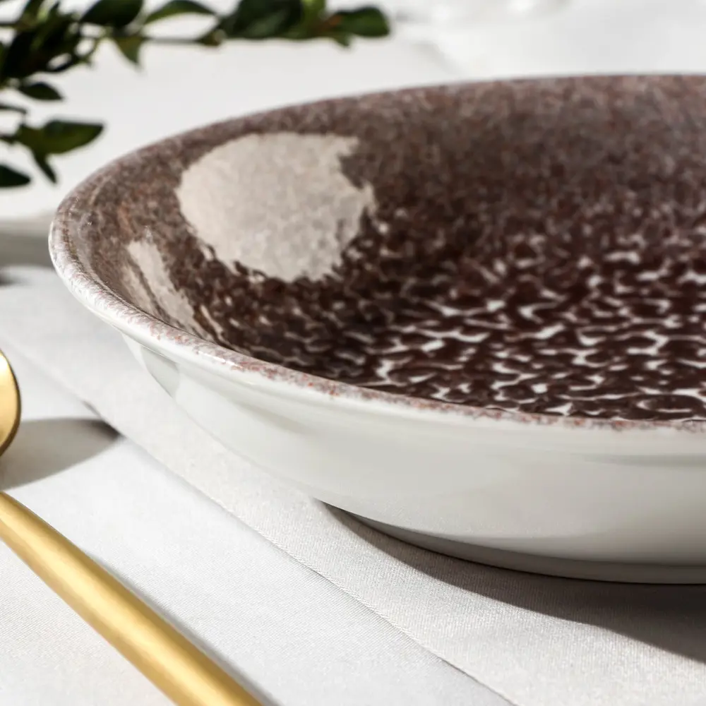 Фото 2 Тарелка Porvasal 7598737 20x4x30.50 см фарфор цвет коричневый