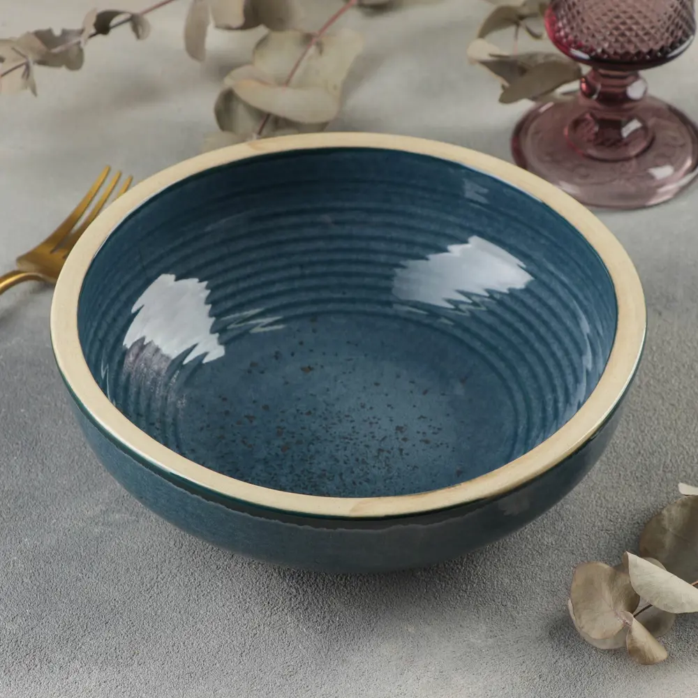 Фото 2 Тарелка Хорекс 7262919 20x6.50x30.50 см фарфор цвет синий